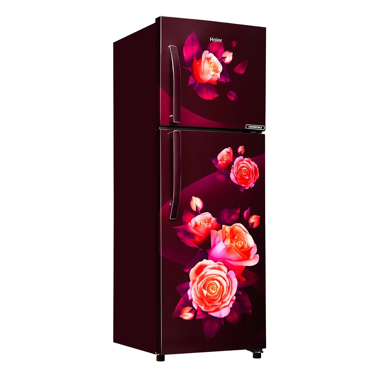 Haier 240 LTR 2 STAR FROST FREE DOUBLE DOOR REFRIGERATOR HRF-2902CRR-P MAROON