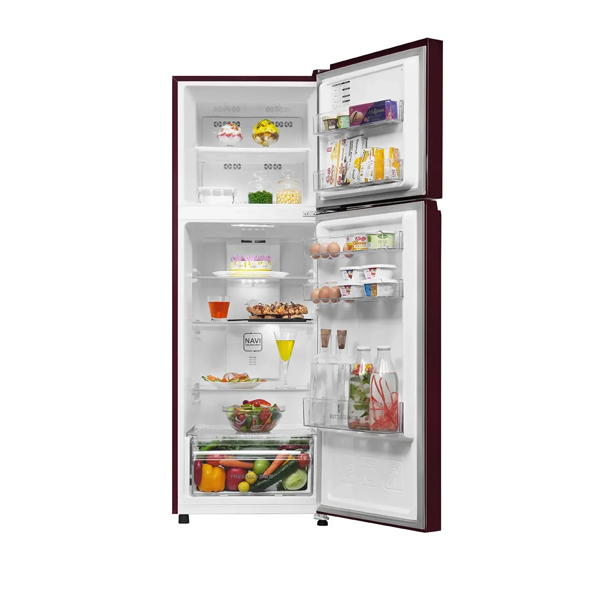Haier 240 LTR 2 STAR FROST FREE TOP MOUNTED REFRIGERATOR HRF-2902IERC-P RED CARNATION FINISH