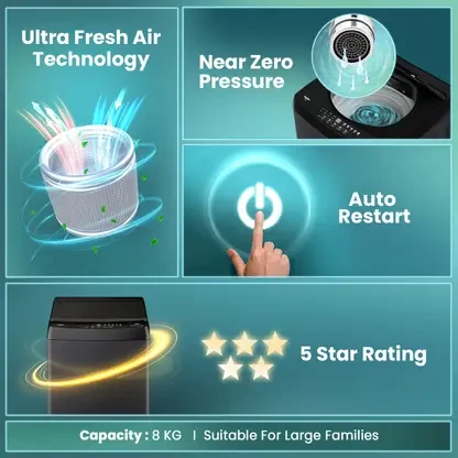 HAIER:WASHING MACHINE:HWM80-316PBK