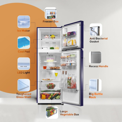 Haier 240 LTR 2 STAR DOUBLE DOOR REFRIGERATOR N/A MARINE BLOSSOM