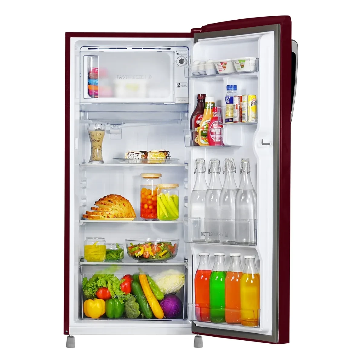 Haier 205 LTR 3 STAR DIRECT COOL REFRIGERATOR HRD-2263CRR-N RED ROSE FINISH