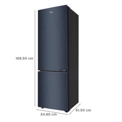 Haier 265 LTR 2 STAR FROST FREE DOUBLE DOOR REFRIGERATOR HRB-3152BGK-P GRAPHITE BLACK