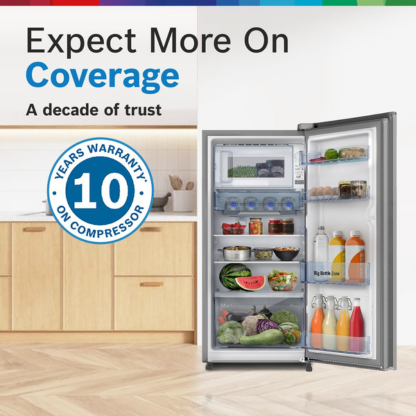 BOSCH 187 LTR 3 STAR DIRECT COOL REFRIGERATOR CST18S23NI FINE STEEL