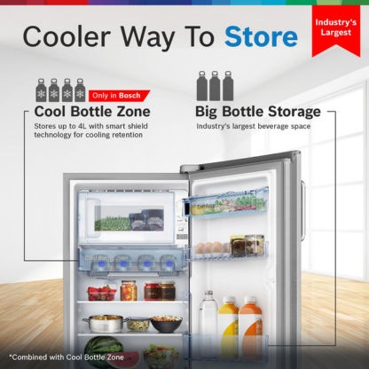 BOSCH 207 LTR 3 STAR DIRECT COOL REFRIGERATOR CST20S23PI FINE STEEL