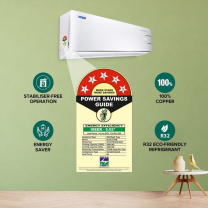 BLUESTAR 1.5 TON 5 STAR INVERTER SPLIT AC IC518SNUR