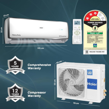 HAIER 2.0 TON 3 STAR INVERTER SPLIT AC HS24E-TXS3BE