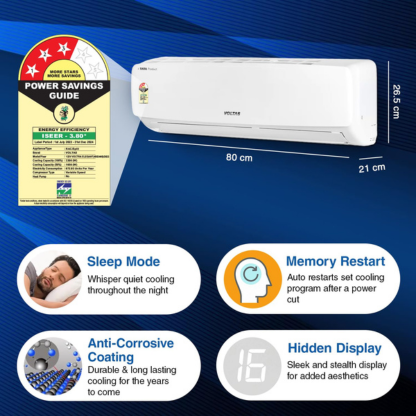 VOLTAS 1.0 TON 3 STAR INVERTER SPLIT AC S123V VECTRA ELEGANT