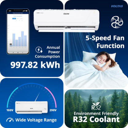 VOLTAS 1.5 TON 3 STAR NO-INVERTER SPLIT AC S183 VECTRA ELEGANT NON